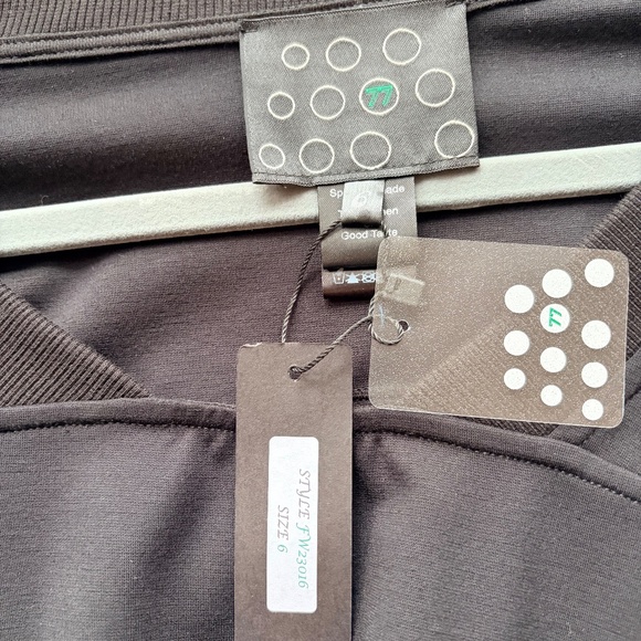 NY77 Design NWT Black Drawstring Midi Dress Size 6 (NY77 runs generous) - Picture 10 of 10